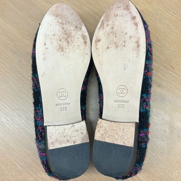 Chanel Tweed  Flats Size 37 / Like New - Picture 7 of 7